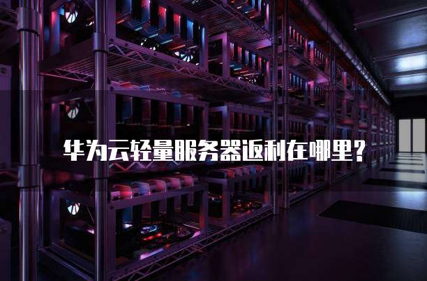 华为云轻量服务器返利在哪里?