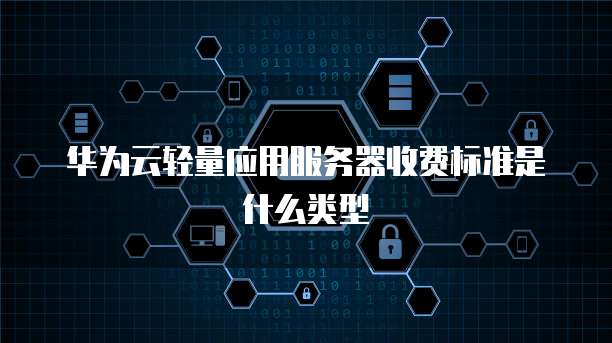 华为云轻量应用服务器收费标准是什么类型