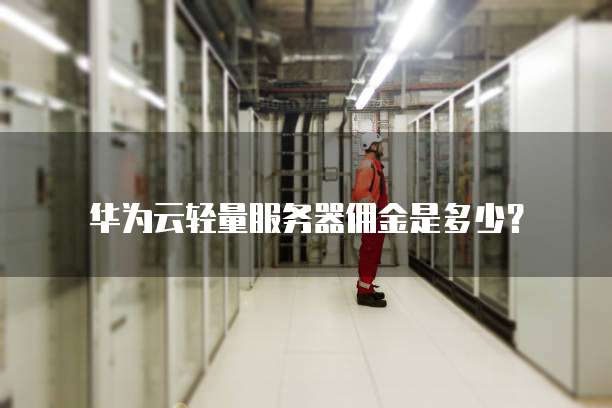 华为云轻量服务器佣金是多少?