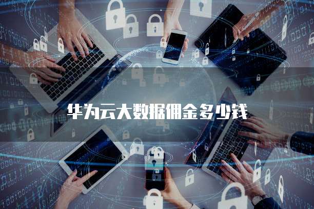 华为云大数据佣金多少钱