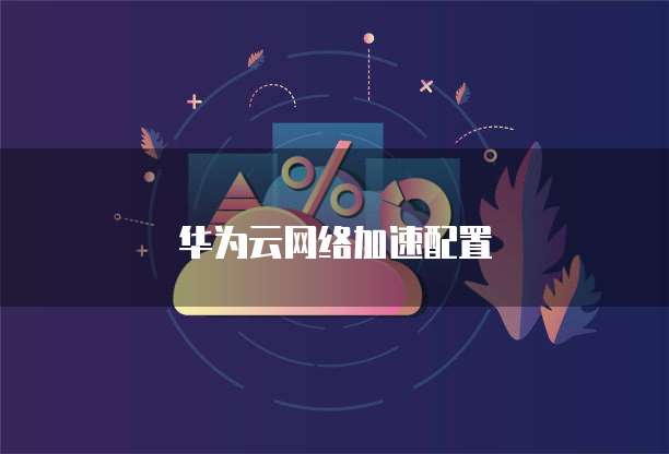 华为云网络加速配置