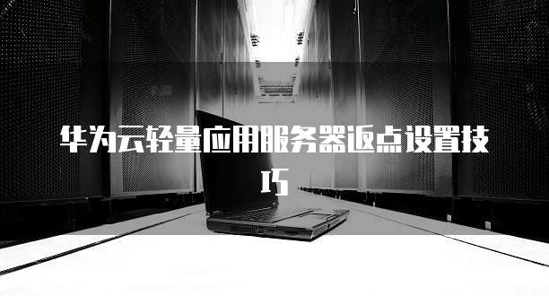 华为云轻量应用服务器返点设置技巧