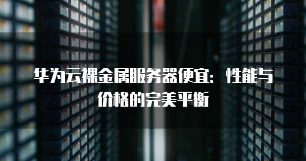 华为云裸金属服务器便宜：性能与价格的完美平衡