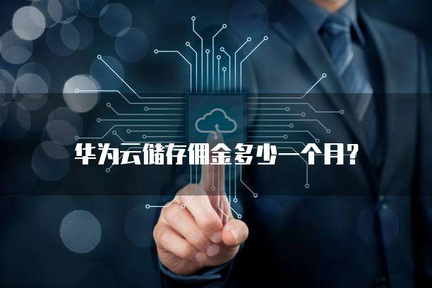 华为云储存佣金多少一个月?