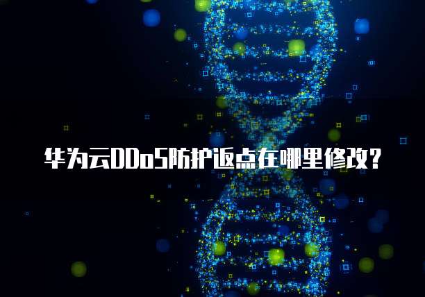 华为云DDoS防护返点在哪里修改？