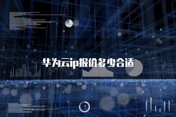 华为云ip报价多少合适