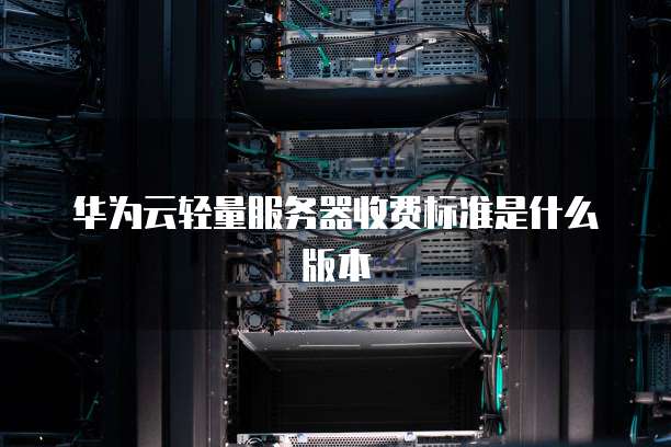 华为云轻量服务器收费标准是什么版本