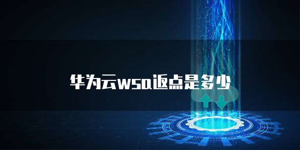 华为云wsa返点是多少