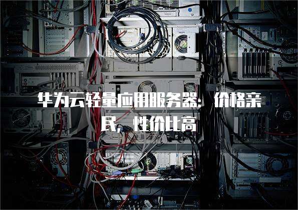 华为云轻量应用服务器:价格亲民,性价比高