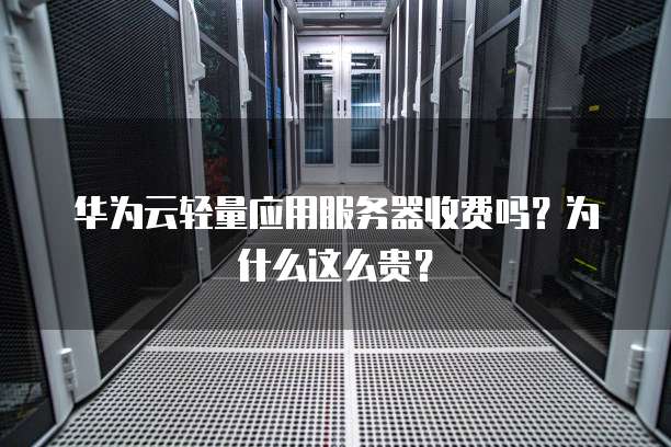 华为云轻量应用服务器收费吗？为什么这么贵？