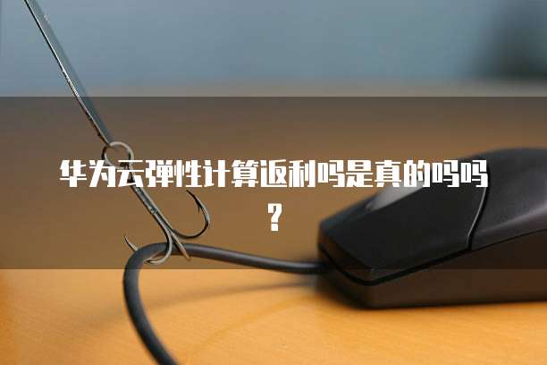 华为云弹性计算返利吗是真的吗吗?