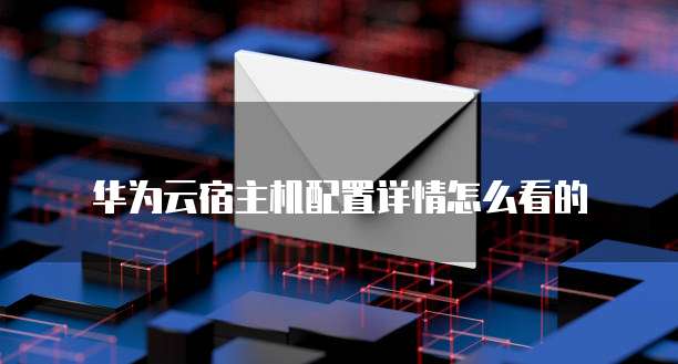 华为云宿主机配置详情怎么看的