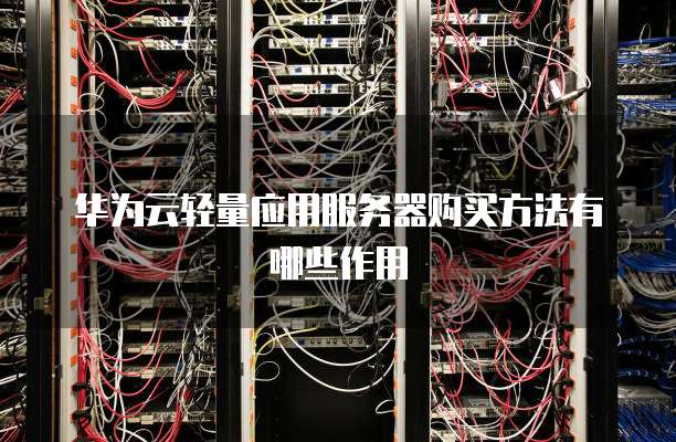 华为云轻量应用服务器购买方法有哪些作用