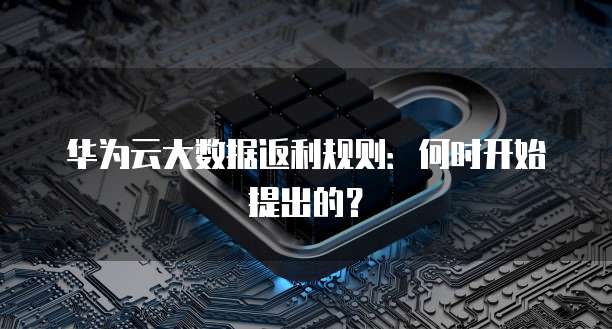 华为云大数据返利规则:何时开始提出的?