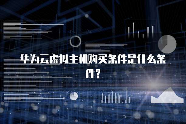 华为云虚拟主机购买条件是什么条件?