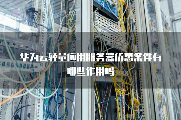 华为云轻量应用服务器优惠条件有哪些作用吗