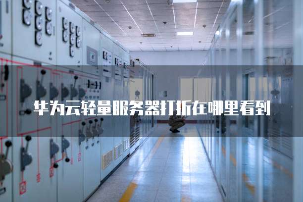华为云轻量服务器打折在哪里看到