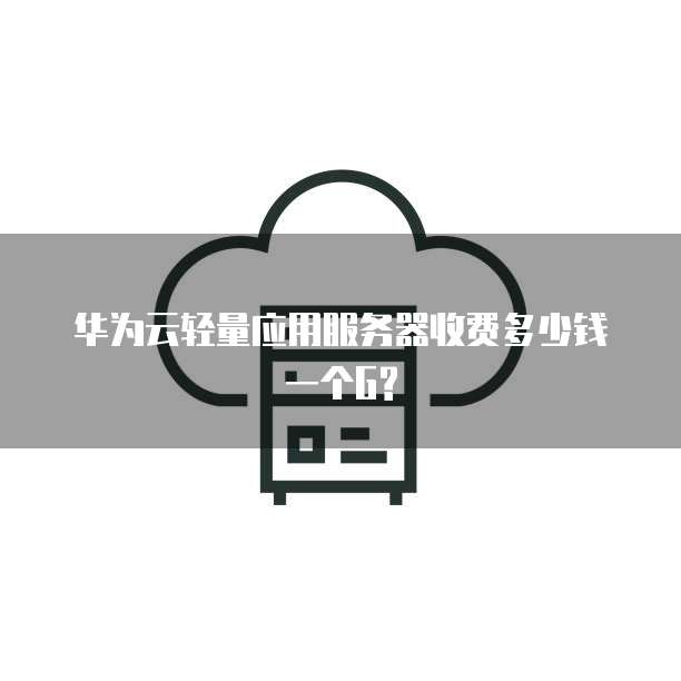 华为云轻量应用服务器收费多少钱一个G?