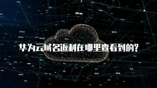 华为云域名返利在哪里查看到的?