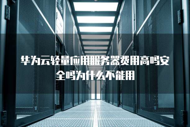华为云轻量应用服务器费用高吗安全吗为什么不能用