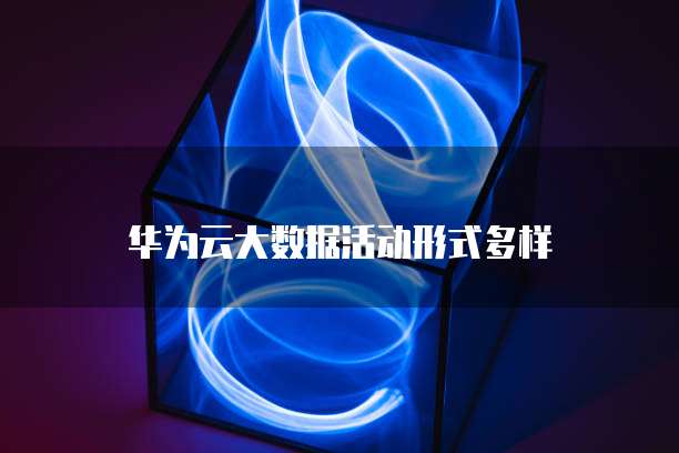 华为云大数据活动形式多样