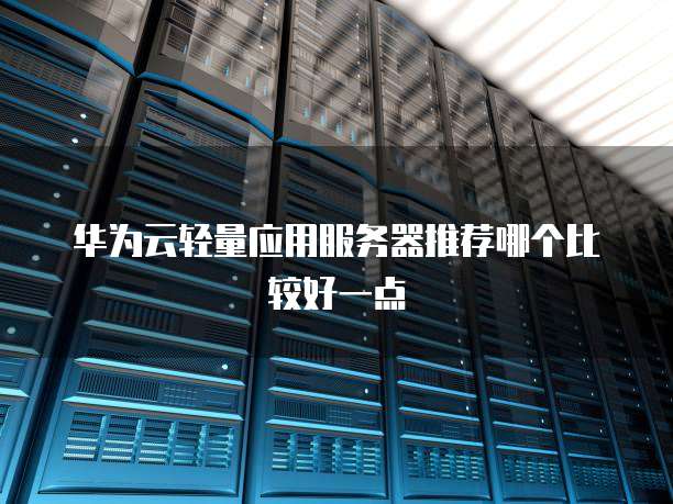 华为云轻量应用服务器推荐哪个比较好一点