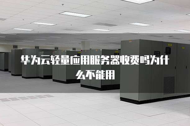 华为云轻量应用服务器收费吗为什么不能用