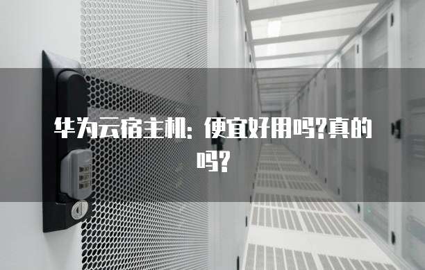 华为云宿主机: 便宜好用吗?真的吗?