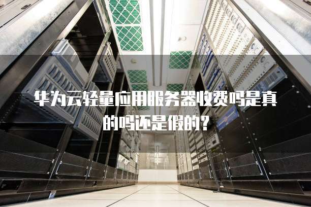 华为云轻量应用服务器收费吗是真的吗还是假的?