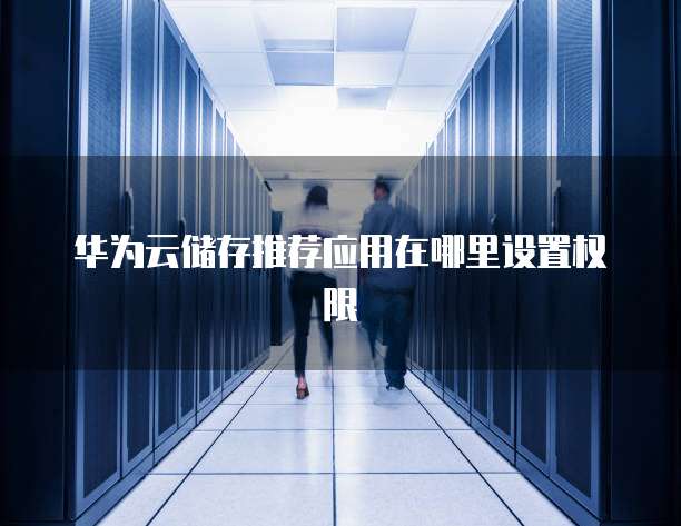 华为云储存推荐应用在哪里设置权限