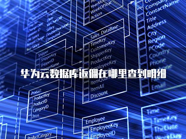 华为云数据库返佣在哪里查到明细
