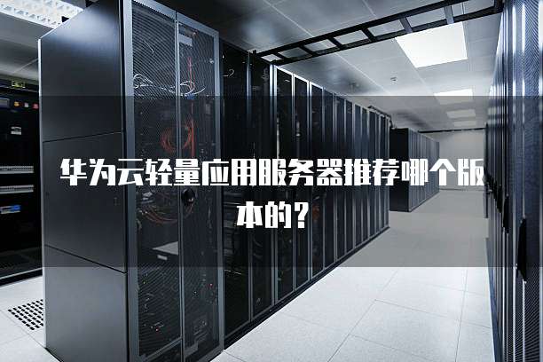华为云轻量应用服务器推荐哪个版本的?