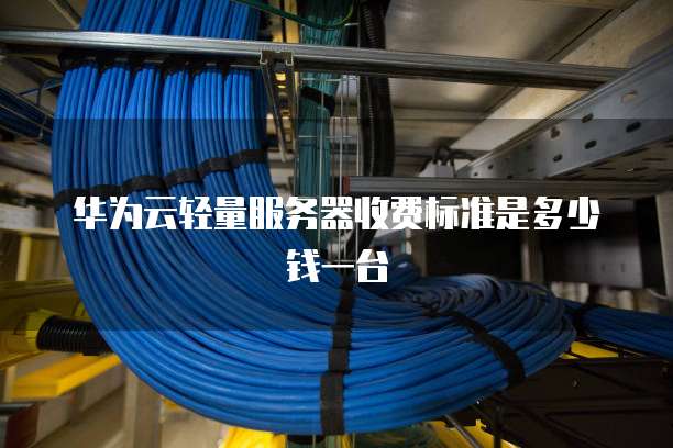 华为云轻量服务器收费标准是多少钱一台
