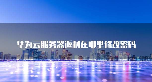 华为云服务器返利在哪里修改密码