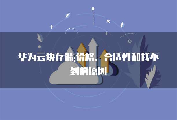 华为云块存储:价格、合适性和找不到的原因