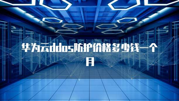 华为云ddos防护价格多少钱一个月