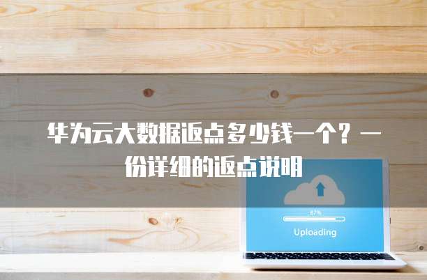 华为云大数据返点多少钱一个?一份详细的返点说明