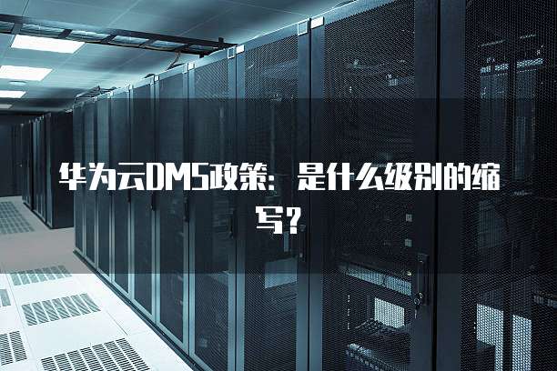 华为云DMS政策:是什么级别的缩写?