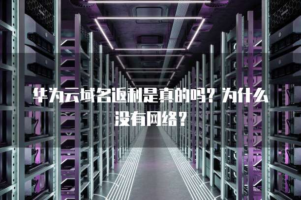 华为云域名返利是真的吗?为什么没有网络?
