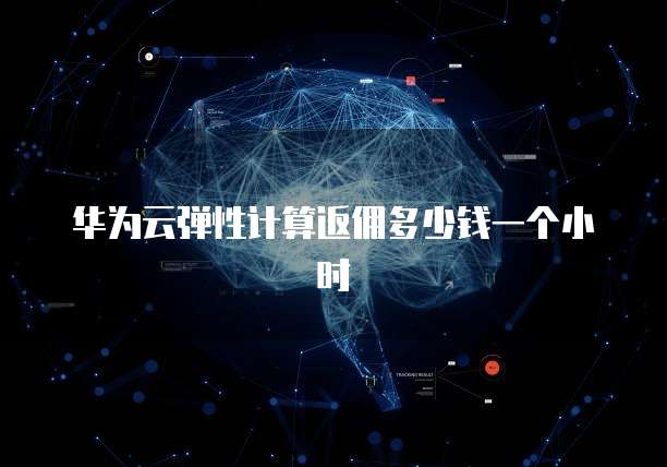 华为云弹性计算返佣多少钱一个小时