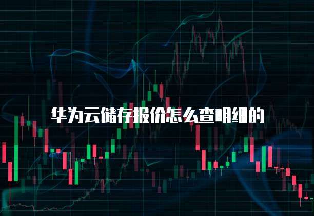 华为云储存报价怎么查明细的