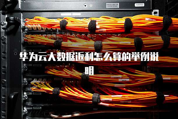 华为云大数据返利怎么算的举例说明