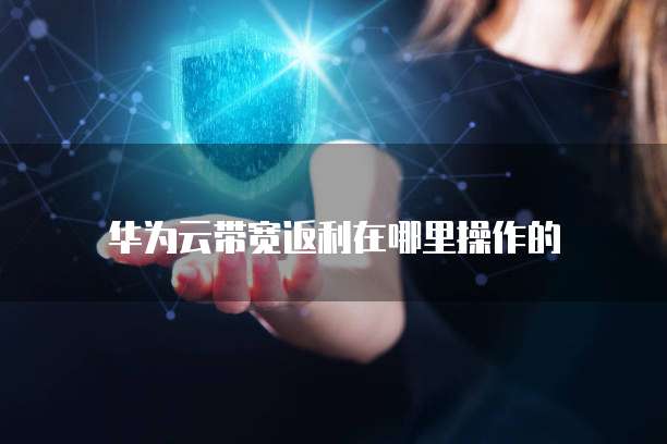 华为云带宽返利在哪里操作的