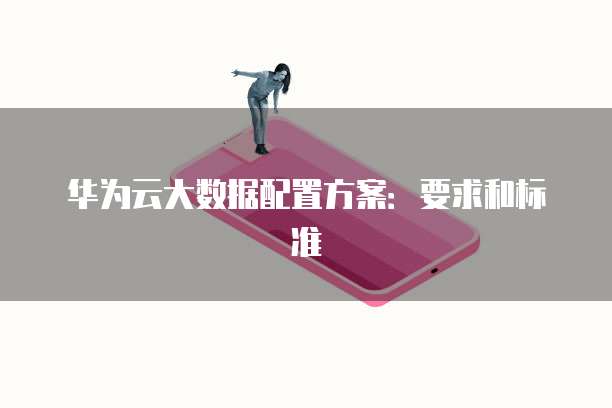 华为云大数据配置方案:要求和标准