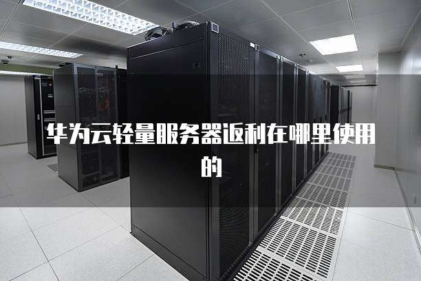 华为云轻量服务器返利在哪里使用的