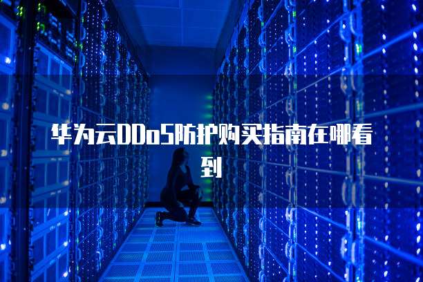 华为云DDoS防护购买指南在哪看到