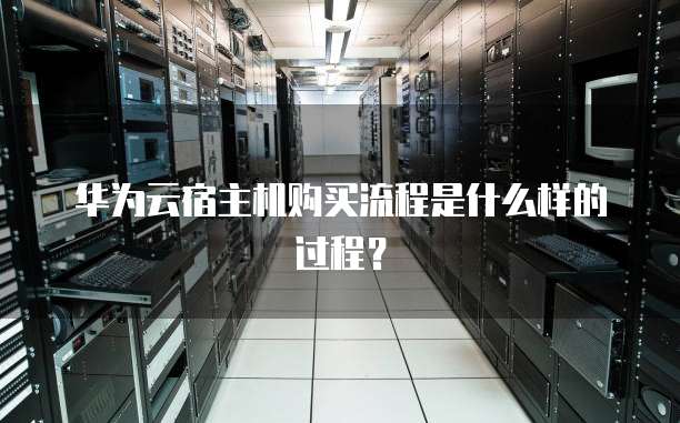 华为云宿主机购买流程是什么样的过程?
