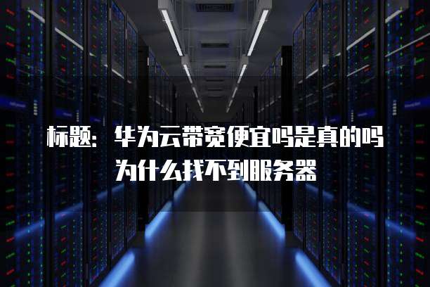 标题:华为云带宽便宜吗是真的吗为什么找不到服务器