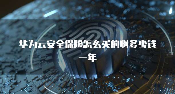 华为云安全保险怎么买的啊多少钱一年