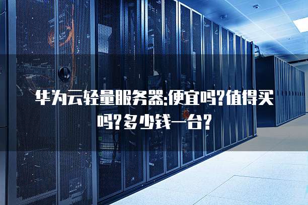 华为云轻量服务器:便宜吗?值得买吗?多少钱一台?